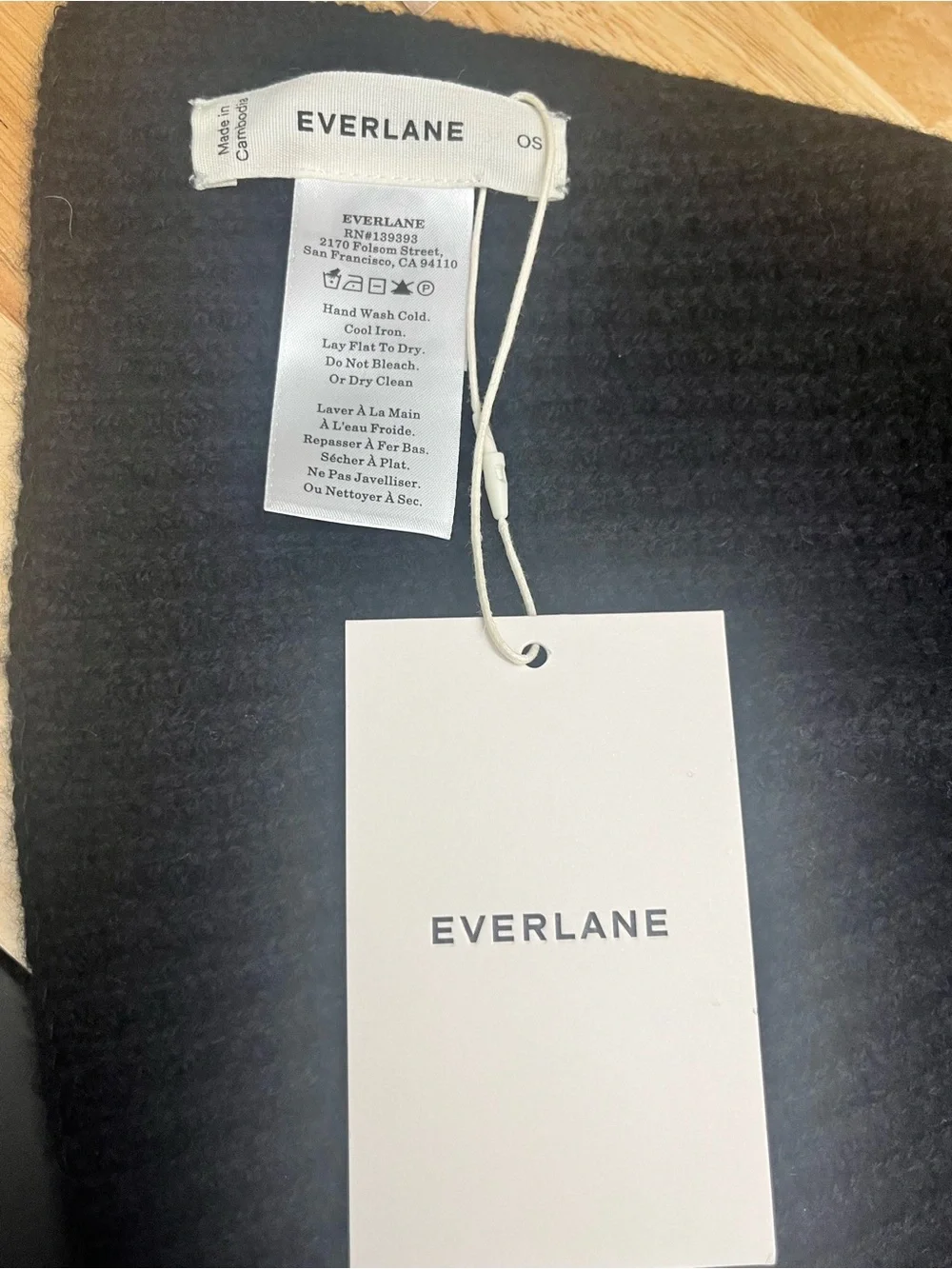 EVERLANE NWT THE WAFFLE SCARF WOOL